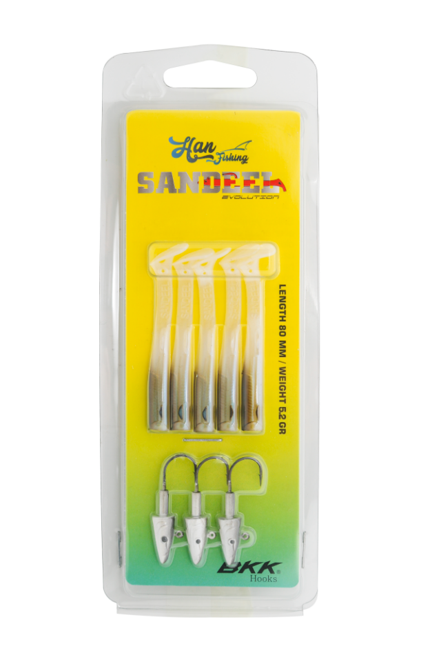 Sandeel Silikon 80 mm  SL-808 Silver Bait